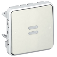 Механизм переключателя проходного 1-кл. 1п СП Plexo 10А IP55 10AX с индикацией бел. Leg 069612 Legrand