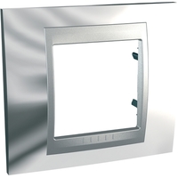 Рамка 1-м Unica Top хром/алюм. SchE MGU66.002.010 Schneider Electric