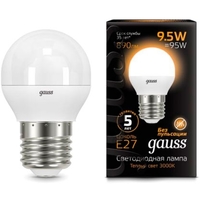 Лампа светодиодная LED 9.5 Вт 890 Лм 3000К теплая Е27 Шар Black Gauss - 105102110