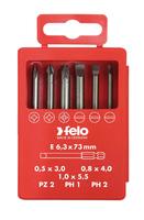 Набор бит SL/PZ/PH Industrial 73мм в кейсе 6 FELO 03092716