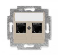 Розетка информационная Levit двойная 2хRJ45 кат. 6 кофе макиато ABB 2CHH296118A6018