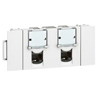 Механизм розетки комп. 3-м СП Mosaic RJ45 + FTP CAT.6 CD Leg 076546 Legrand