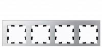 Рамка 4-м AtlasDesign Nature металл серебр. SchE ATN312104 Schneider Electric