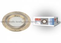 Светильник декоративный встраиваемый DLS-A103 GU5.3 CHROME+GOLD "Arno" без лампы GU5.3. цинк. цвет хром отделка зол. штампованный Fametto 10633