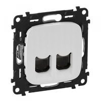 Механизм розетки компьютерной 2-м Valena Allure RJ45 кат.6 UTP с лицевой панелью бел. Leg 753743 Legrand