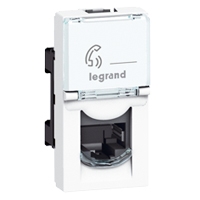 Механизм розетки комп. 1-м СП Mosaic New 1мод. RJ45 6E FTP Leg 076562 Legrand