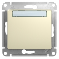 Механизм кнопки нажимного 1-кл. СП Glossa 10А IP20 (сх. 1) с табличкой беж. SchE GSL000219 Schneider Electric