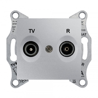 Розетка TV-R СП Sedna проходная алюм. SchE SDN3301360 Schneider Electric