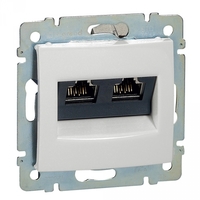 Механизм розетки компьютерной 2-м СП Valena RJ45 STP 10 GIGA бел. Leg 770073 Legrand