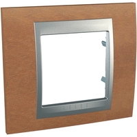 Рамка 1-м Unica Top вишня/алюм. SchE MGU66.002.0M2 Schneider Electric