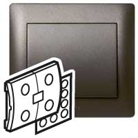 Выключатель сценарный dark brown IN ONE Legrand 771293