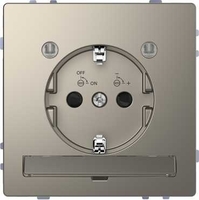 Розетка 1-м СП 1мод. Merten D-Life 16А IP20 с заземл. LED-модулем SD никель SchE MTN2304-6050 Schneider Electric