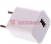Устройство зарядное сетевое квадрат USB (СЗУ) (1000mA) бел. Rexant 18-1914