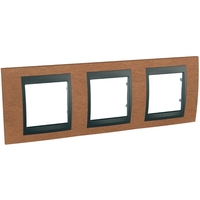 Рамка 3-м Unica Top вишня/графит SchE MGU66.006.2M2 Schneider Electric