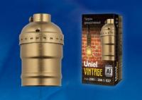 Патрон декоративный DLC-V-H01/E27 BRONZE «Vintage». Без выключателя. алюминий, цвет бронза | UL-00000531 Uniel