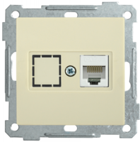 Механизм розетки комп. СП BOLERO РК10-1-Б RJ45 Cat5e крем. IEK EKB15-01-K33 (ИЭК)