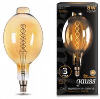 Лампа светодиодная LED Vintage Filament Flexible BT180 8W E27 180*360mm Amber 620lm 2400K 1/6 | 152802008 Gauss