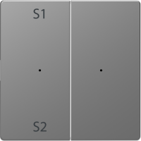 Клавиша двойная Merten D-Life PlusLink с S1/S2 пусто SD нерж. сталь SchE MTN5226-6036 Schneider Electric
