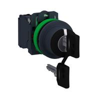 Переключатель 22мм 3 поз. с ключом возвратом заподлицо 2НО пластик SchE XB5FG33 Schneider Electric