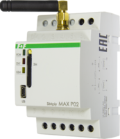 Реле дистанц. управления SIMply MAX Р02 (встроенный GSM-коммуникатор; 2 вх. и вых.; mini-USB; для дист. открытия въездных ворот; шлагбаумов с помощью вызова телефона (функция CLIP); 3 модуля; монтаж на DIN-рейке) F&amp;F EA15.001.002 Евроавтоматика ФиФ
