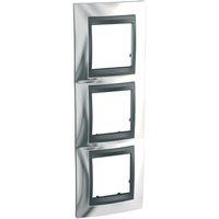 Рамка 3-м Unica Top хром/графит SchE MGU66.006.210 Schneider Electric