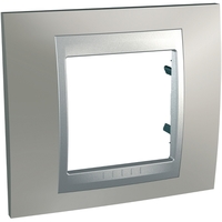 Рамка 1-м Unica Top никель/алюм. SchE MGU66.002.039 Schneider Electric