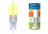 Лампа светодиодная LED-JCD-2.5W/WW/G9/CL/S с силикон. Покрытием свет теплый бел. Simple упак. картон Volpe 10030 Uniel