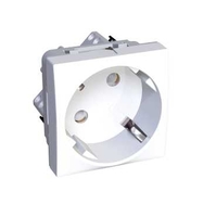 Розетка 1-м 2мод. Altira 45 16А IP20 антибактер. 2P+Eзащ. шторки бел. SchE ALB47282 Schneider Electric