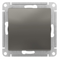 Выключатель одноклавишный ATLASDESIGN схема 1 10АХ механизм сталь - ATN000911 Schneider Electric