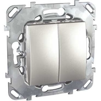 Выключатель 2-кл. СП Unica TOP 10А IP20 (сх. 5) механизм алюм. SchE MGU5.211.30ZD Schneider Electric