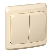 Выключатель 2-кл. СП Этюд 10А IP20 крем. SchE BC10-002K Schneider Electric