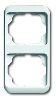 Рамка 2 поста вертикальная белая глянцевая alpha nea ABB 1754-0-4528