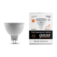 Лампа светодиодная LED 9 Вт 640 Лм 3000К теплая GU5.3 MR16 Elementary Gauss - 13519