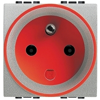 Розетка 1-м СП 2мод. LivingLight 16А IP20 2P спец. алюм. Leg BTC NT4146 Legrand