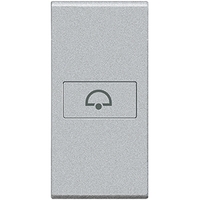 Клавиша Axial символ "Звонок" размер 1мод. LivingLight алюм. Leg BTC NT4916D Legrand