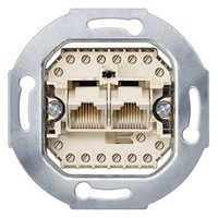 РОЗЕТКА ТЕЛЕКОММУНИКАЦИОННАЯ WESTERN-ELECTRIC 2XRJ45 UAE CAT.3 2Х8 ПОЛЮС.ЭЛ.-МЕХАНИЧ ЧАСТЬ МОНТИРУЕМАЯ ПОД ШТУКАТУРКУ (МОГУТ УСТАНАВЛ ВИЛКИ RJ12/11) DELTA Siemens 5TG2406
