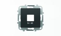 Накладка для механизмов зарядного устройства USB, арт.8185, серия SKY, цвет чёрный барх.|2CLA858500A1501| ABB