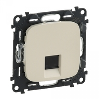 Механизм розетки компьютерной 1-м Valena Allure RJ45 кат.6 UTP с лицевой панелью сл. кость Leg 753842 Legrand