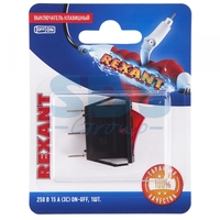 Выключатель клавишный 250V 15А (3с) ON-OFF красный с подсветкой (RWB-404, SC-791, IRS-101-1C) (в упак. 1шт.) | 06-0301-A REXANT