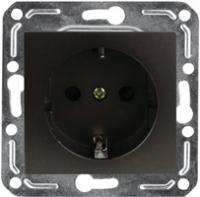 Механизм розетки 1-м СП 1мод. Magenta V01-14-R14-М 16А IP20 с заземл. черн. Volsten 9999