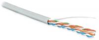 Кабель связи витая пара, неэкранированная U/UTP, категория 5e, 4 пары (24 AWG), одножильный (solid), PVC,серый (UUTP4-C5E-S24-IN-PVC-GY-305) Hyperline