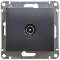 Механизм розетки TV Glossa 4DB проходной антрацит SchE GSL000792 Schneider Electric