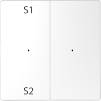 Клавиша двойная Merten D-Life PlusLink с S1/S2 пусто SD бел. лотос SchE MTN5226-6035 Schneider Electric
