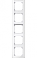 Рамка 5 постов с полем для надписи M-SMART вертикальная белый - MTN470519 Schneider Electric