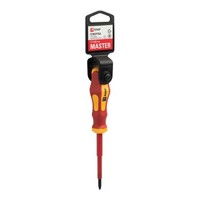 Отвертка Master PZ1x80 мм 1000В EKF Basic|pz-1-80-mas-in|EKF