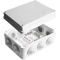 Коробка распределительная ОП 150х110х70мм IP54 с клемм. 10 выходов гермовводов 16А 24 контакта крышка на винтах бел. Epplast 210317 Электропромпласт