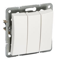 Выключатель 3-кл. СП Дуэт 10А IP20 механизм бел. SchE WDE000131 Schneider Electric