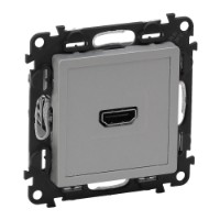 Механизм розетки аудио/видео Valena Life HDMI тип А с лицевой панелью алюм. Leg 753371 Legrand