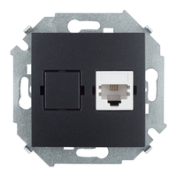 Розетка телефонная Simon15 RJ11 графит Simon 1591480-038