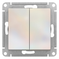 Переключатель двухклавишный ATLASDESIGN схема 6 10АХ механизм жемчуг - ATN000465 Schneider Electric